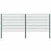 vidaXL Plotov&yacute; panel se sloupky železn&yacute; 349 x 120 cm zelen&yacute;
