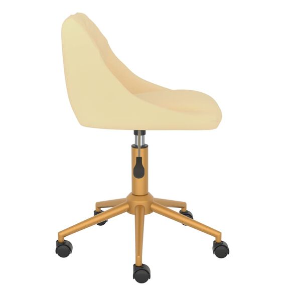 vidaXL Otočn&eacute; j&iacute;deln&iacute; židle 4 ks kr&eacute;mov&eacute; samet