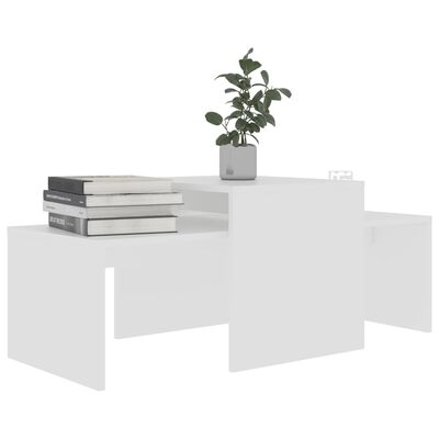 vidaXL Set konferenčních stolků bílý 100 x 48 x 40 cm dřevotříska