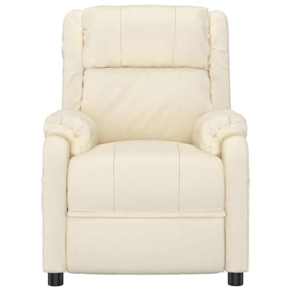 vidaXL Elektrické masážní křeslo krémové umělá kůže