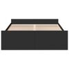 vidaXL R&aacute;m postele se z&aacute;suvkami čern&yacute; 120 x 190 cm kompozitn&iacute; dřevo