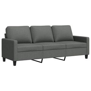 vidaXL 3m&iacute;stn&aacute; pohovka tmavě &scaron;ed&aacute; 180 cm textil