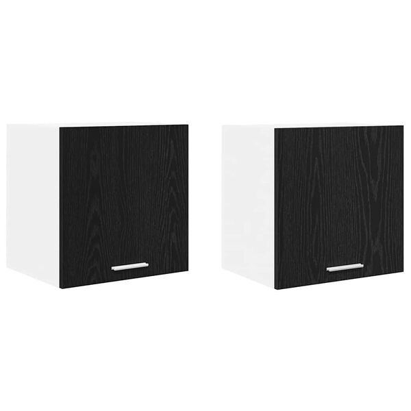 vidaXL Z&aacute;věsn&aacute; skř&iacute;ňka 2 pcs Čern&yacute; dub a b&iacute;l&aacute; 40 x 31 x 40 cm