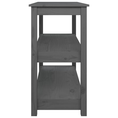 vidaXL Konzolový stolek šedý 110x40x74 cm masivní borové dřevo