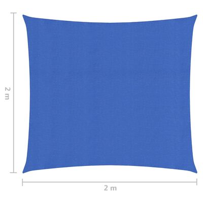 vidaXL Stínící plachta 160 g/m² modrá 2 x 2 m HDPE