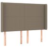 vidaXL Box spring postel s matrac&iacute; a LED taupe 140x190 cm textil