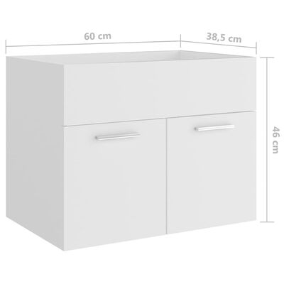 vidaXL Koupelnová sestava bílá kompozitní dřevo