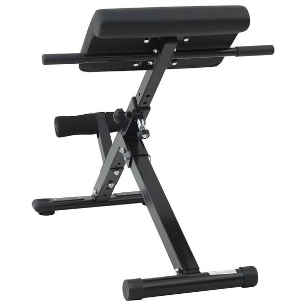 vidaXL Hyperextension lavice Čern&aacute; 100.5 x 70 x 78 cm