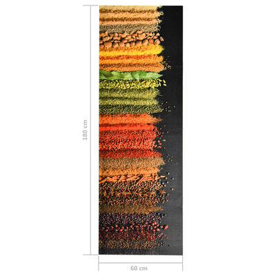 vidaXL Kuchyňská rohožka pratelná Koření 60 x 180 cm