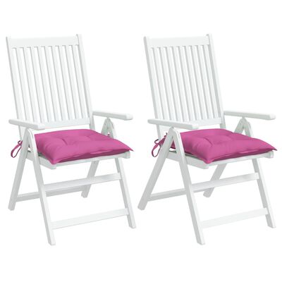vidaXL Podušky na židli 2 ks růžové 40 x 40 x 7 cm textil