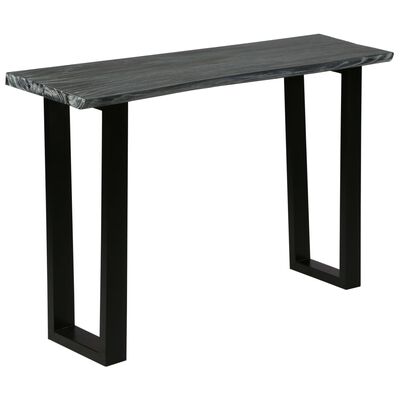 vidaXL Konzolový stolek z masivního dřeva mindi 110 x 35 x 75 cm šedý