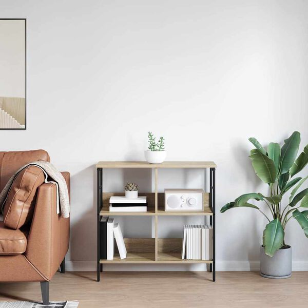 vidaXL Knihovna Sonoma dub 82 x 32 x 79 cm kompozitn&iacute; dřevo