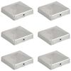 vidaXL Krytky na plotov&eacute; sloupky stř&iacute;&scaron;ka 6 ks pozinkovan&yacute; kov 81x81 mm