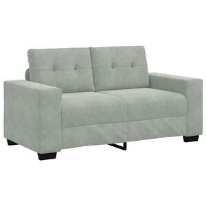 vidaXL Loveseat Sofa světle &scaron;ed&aacute; 160x77x82 cm samet