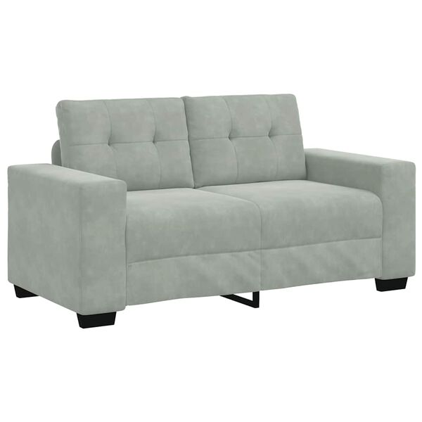 vidaXL Loveseat Sofa světle &scaron;ed&aacute; 160x77x82 cm samet