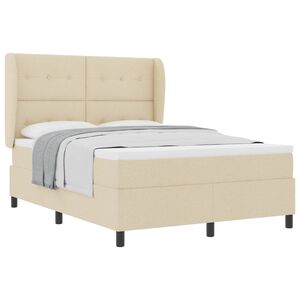 vidaXL Postel s boxspringem s čelo Kr&eacute;mov&aacute; 140 x 190 cm textil