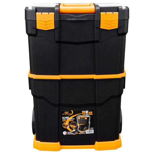 vidaXL Kufr na n&aacute;řad&iacute; na kolečk&aacute;ch 460 x 280 x 677 mm PP