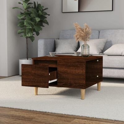 vidaXL Konferenční stolek hnědý dub 55 x 55 x 36,5 cm kompozitní dřevo