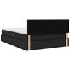 vidaXL Postel s &uacute;ložn&yacute;m prostorem a LED osvětlen&iacute;m Čern&aacute; 140 x 200 cm