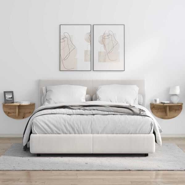 vidaXL N&aacute;stěnn&aacute; polička N&aacute;stěnn&yacute; 2 pcs Artisanov&yacute; dub 48 x 24 x 24 cm