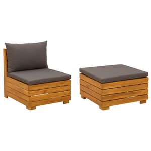 vidaXL Zahradn&iacute; lounge set 2 Kus Hněd&aacute; Masivn&iacute; ak&aacute;tov&eacute; dřevo