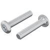 vidaXL Hlavov&yacute; z&aacute;mkov&yacute; &scaron;roub 2 ks Stř&iacute;brn&aacute; M6 x 30 mm Ocel