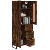 vidaXL Skř&iacute;ň highboard kouřov&yacute; dub 69,5 x 34 x 180 cm kompozitn&iacute; dřevo