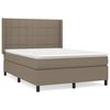 vidaXL Box spring postel s matrac&iacute; taupe 140x190 cm textil