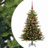 vidaXL Uměl&yacute; v&aacute;nočn&iacute; stromek s baňkami 150 cm 150 LED Tepl&aacute; b&iacute;l&aacute;