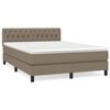 vidaXL Box spring postel s matrac&iacute; taupe 140x190 cm textil