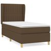 vidaXL Box spring postel s matrac&iacute; tmavě hněd&aacute; 100 x 200 cm textil