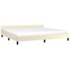 vidaXL Rám postele s čelem bez matrace krémový 200x200 cm