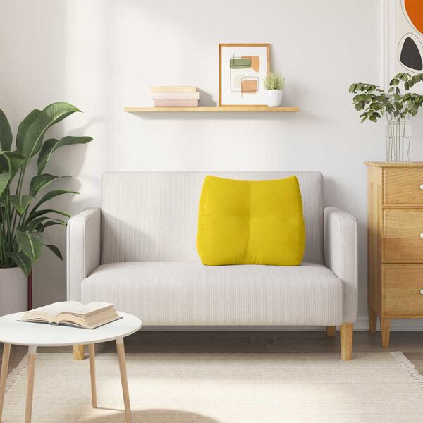 vidaXL Pol&scaron;t&aacute;ř na z&aacute;da Žlut&aacute; 60 x 24 x 50 cm samet