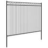 vidaXL Hřeb&iacute;kov&yacute; plot Čern&aacute; 200 x 200 cm Pr&aacute;&scaron;kově lakovan&aacute; ocel
