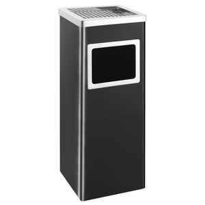 vidaXL Popeln&iacute;k 36 l ocelov&yacute; čern&yacute;