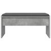 vidaXL Chodbičkov&aacute; lavice s pol&scaron;t&aacute;řem Betonově &scaron;ed&aacute; 83 x 38 x 40 cm