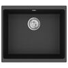 vidaXL Dřez Čern&aacute; 530 x 460 mm 80% Křemenn&eacute; a 20% Pryskyřice