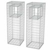 vidaXL Gabionov&yacute; sloup / truhl&iacute;k 2 ks ocelov&yacute; 50x50x160 cm