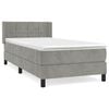 vidaXL Box spring postel s matrac&iacute; světle &scaron;ed&aacute; 100x200 cm samet