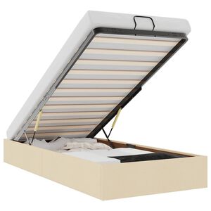 vidaXL Osmansk&yacute; r&aacute;m postele bez matrac&iacute; kr&eacute;mově 90x200 cm textil