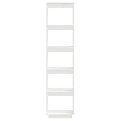 vidaXL Knihovna / dělicí stěna bílá 40 x 35 x 167 cm masivní borovice