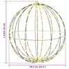 vidaXL Koule s 192 LED diodami Tepl&aacute; b&iacute;l&aacute; 60 cm kov