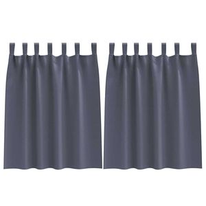 vidaXL Z&aacute;věsy na zatemněn&iacute; s kroužky 2 pcs Antracit 140 x 140 cm