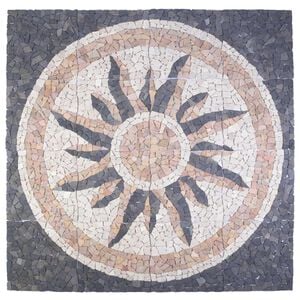 vidaXL Mosaic Tiles Sun Pattern V&iacute;cebarevn&yacute; 120 x 120 cm Mramor