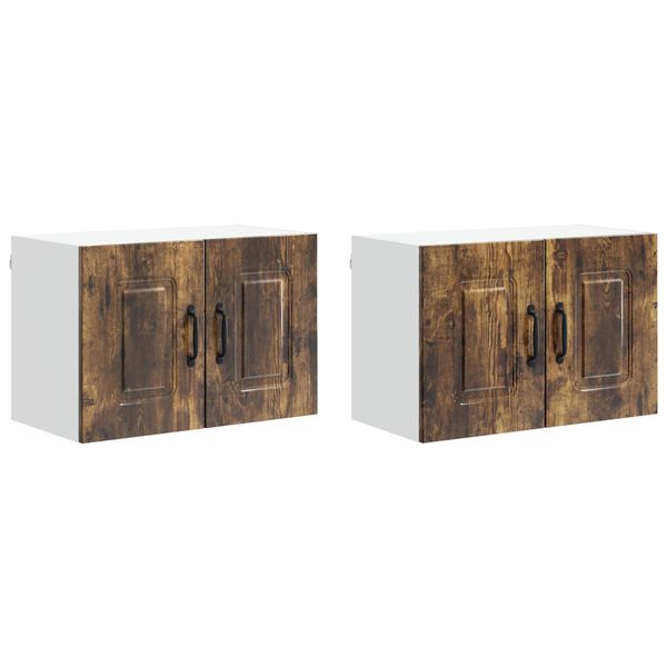 vidaXL Kuchyňsk&aacute; skř&iacute;ň Kalmar 2 pcs Kouřov&yacute; dub 60 x 31 x 40 cm