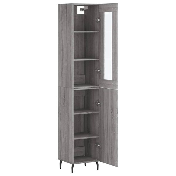 vidaXL Skř&iacute;ň highboard &scaron;ed&aacute; sonoma 34,5 x 34 x 180 cm kompozitn&iacute; dřevo