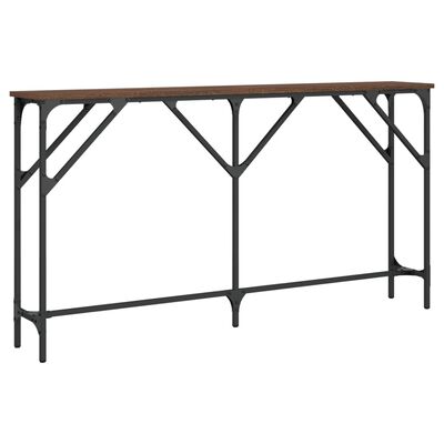 vidaXL Konzolový stolek hnědý dub 140 x 23 x 75 cm kompozitní dřevo