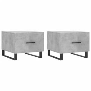 vidaXL Konferenčn&iacute; stolky 2 ks betonově &scaron;ed&eacute; 50 x 50 x 40 cm kompozit