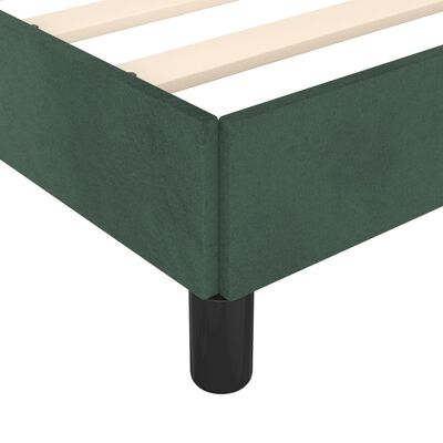 vidaXL Rám postele s čelem tmavě zelený 80x200 cm samet