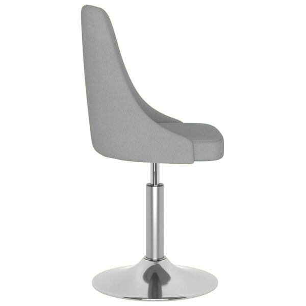 vidaXL Barov&aacute; židle světle &scaron;ed&aacute; textil